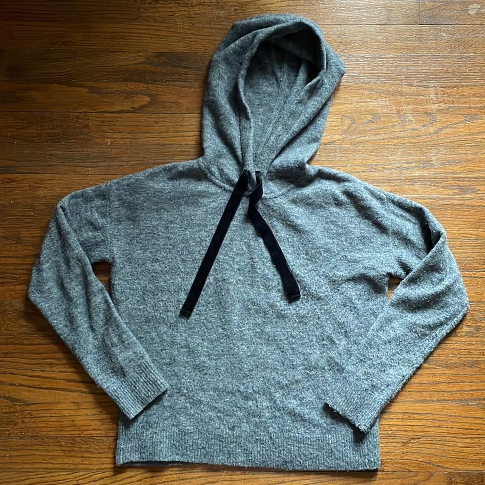 Banana Republic Gray Wool Hoodie Sweater